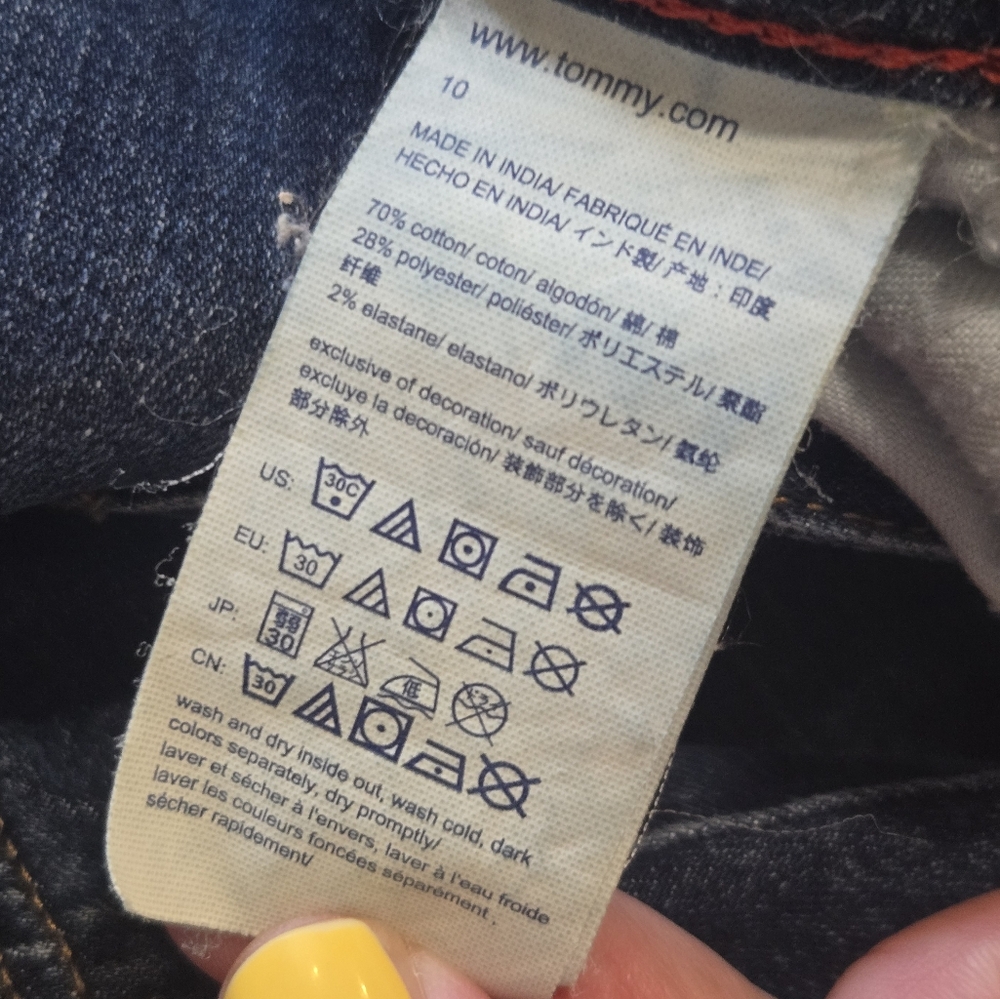 Tommy Hilfiger Flare Whiskered and Faded Jeans, Size 10 - Picture 2 of 7